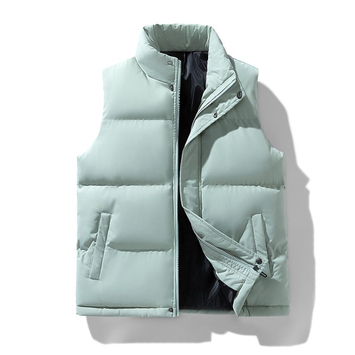 Herren Isolierende Outdoor-Steppweste mit hohem Kragen, 2‑Wege‑Reißverschluss & verdeckten Eingrifftaschen Echoarchiv