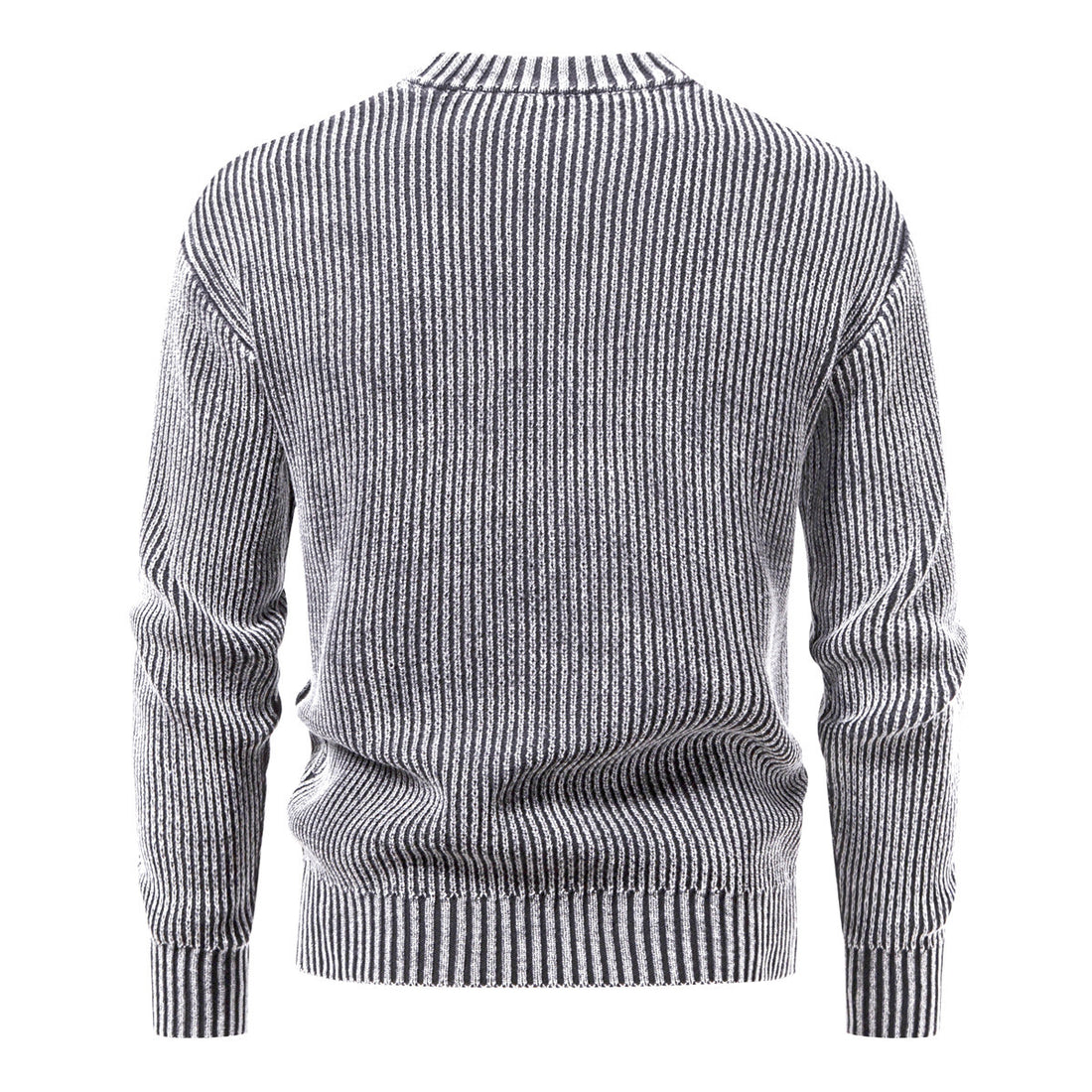 Herren Feinstrick-Rippstrickpullover mit Mockneck und elastischem Saum Echo Archiv