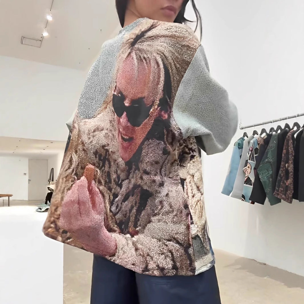 Damen Modischer Sweatshirt mit einzigartigem Artwork – Mavelle