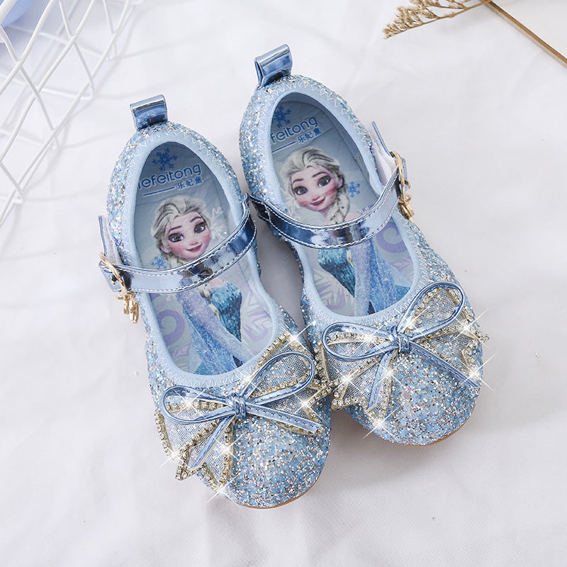 Mädchen Glitzernde Ballerina-Schuhe mit Schleifen- und Strassverzierungen Echo Archiv