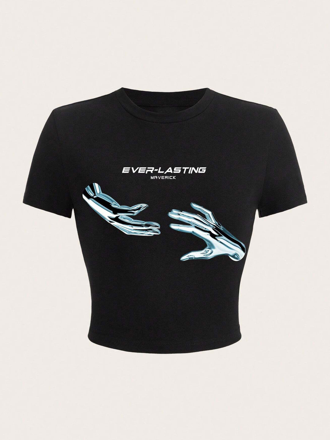 Damen T-Shirt mit funkelndem Discokugel-Motiv und zeitgemäßem Schleifendetail Echo Archiv