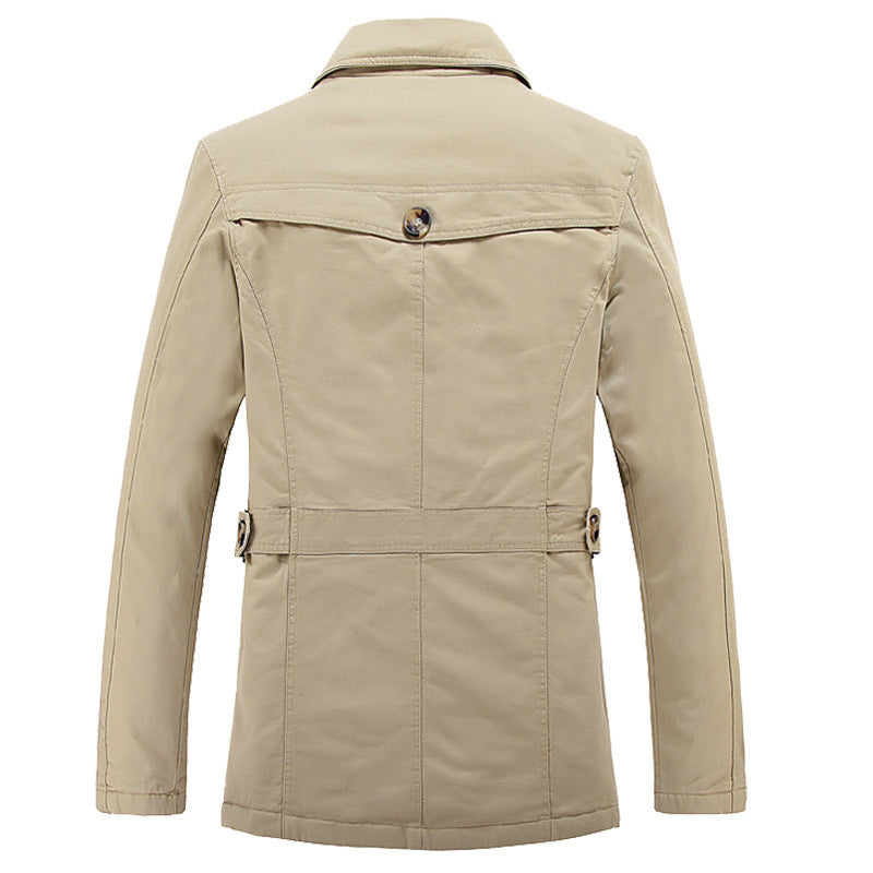 Herren Elegante Trenchcoat Jacke mit doppelter Knopfleiste Echo Archiv