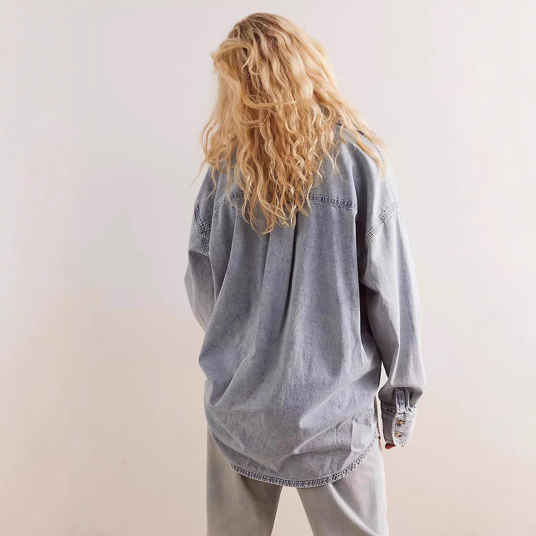 Damen Oversized Denim Hemd Echo Archiv