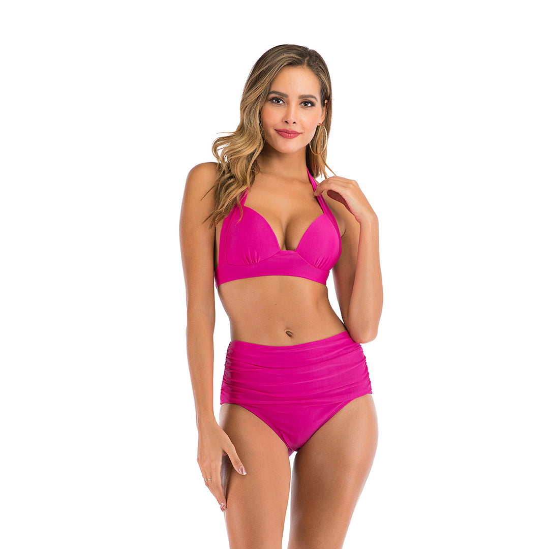Damen Hoch taillierter Bikini mit floralem Design Echo Archiv