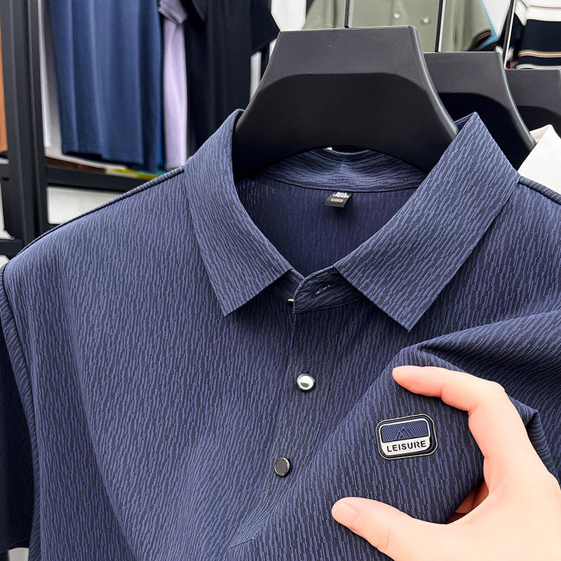 Herren Freizeit Polohemd mit strukturiertem Gewebe Echoarchiv