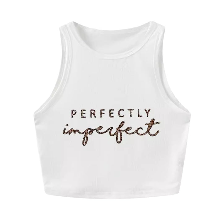 Damen Crop-Top mit auffälligem Schriftzug und körpernahem Schnitt Echo Archiv
