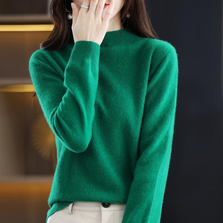 Damen Ultraleichter Mockneck-Feinstrickpullover in Kaschmir‑Optik Echoarchiv