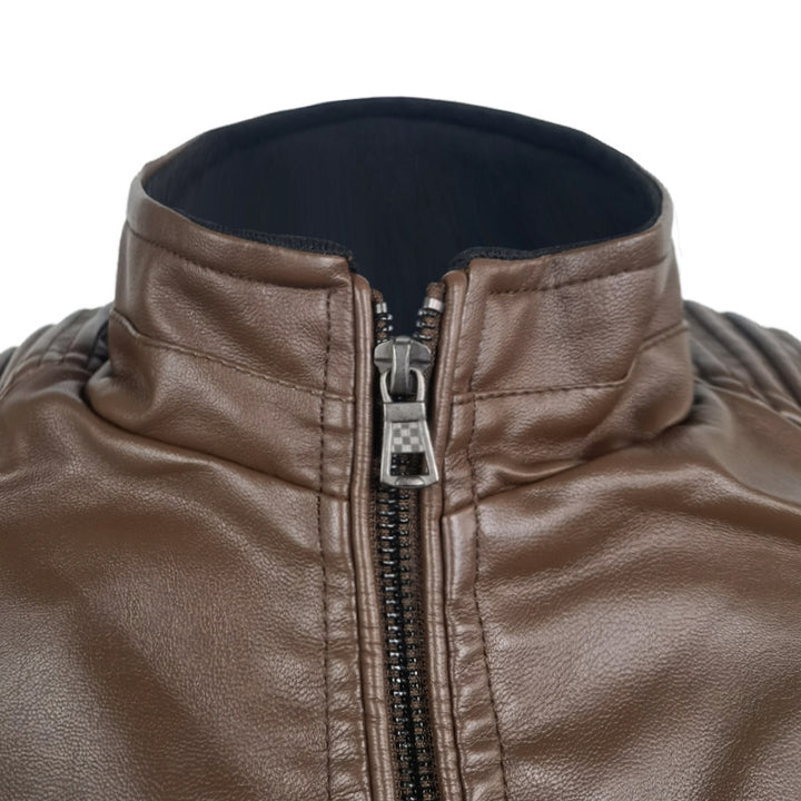 Herren Bikerjacke mit innovativen Steppdetails und praktischen Reißverschlusstaschen Echoarchiv