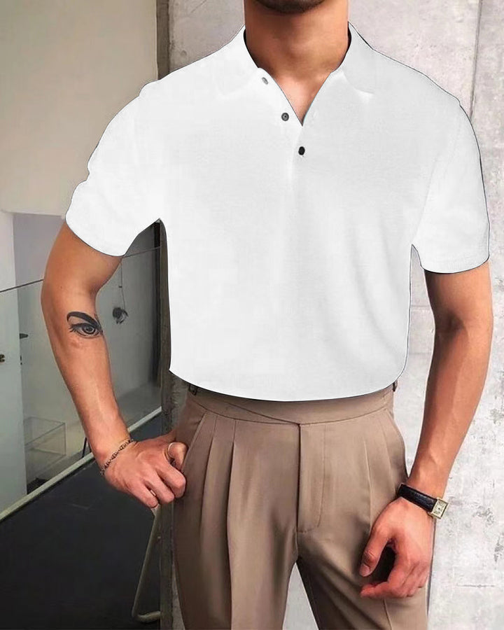 Herren Polo-Shirt mit hochwertigem Baumwollmix und modischem Stehkragen Echoarchiv