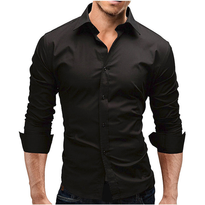 Herren nan tailliertes Businesshemd mit Cutaway-Kragen und Stretch-Baumwollmix Echo Archiv