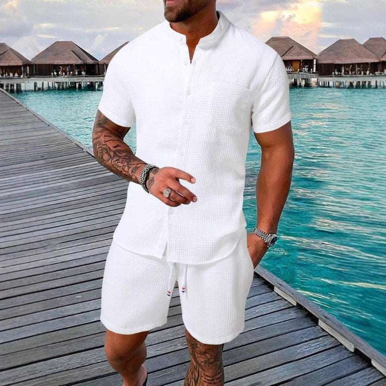Herren Freizeithemd und Shorts Set Echoarchiv