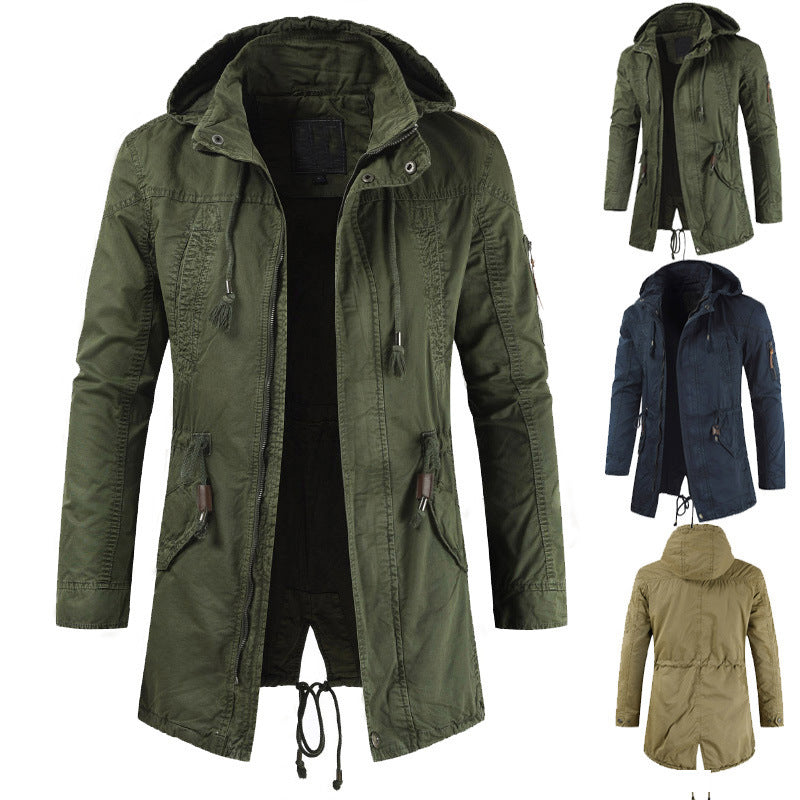 Herren Funktionsjacke mit praktischem Reißverschluss und verstellbarer Kapuze Echoarchiv