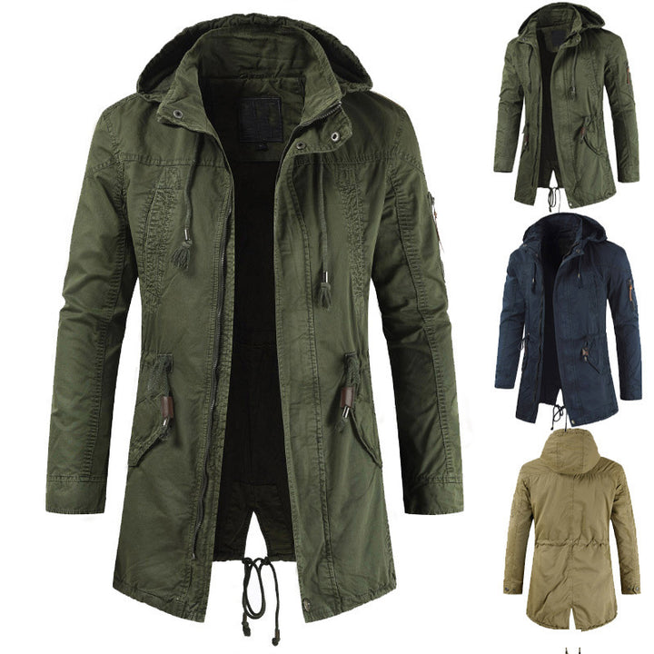 Herren Funktionsjacke mit praktischem Reißverschluss und verstellbarer Kapuze Echoarchiv