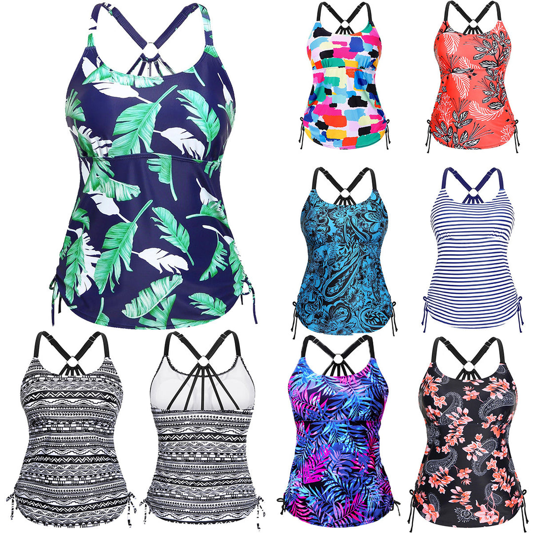 Damen Tankini mit floraler Musterung und verstellbaren Trägern Echo Archiv