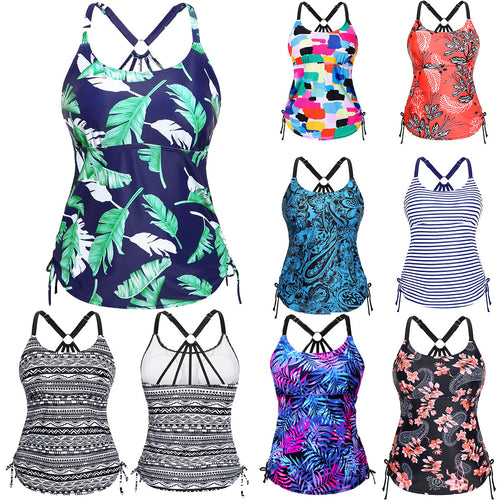 Damen Tankini mit floraler Musterung und verstellbaren Trägern Echo Archiv