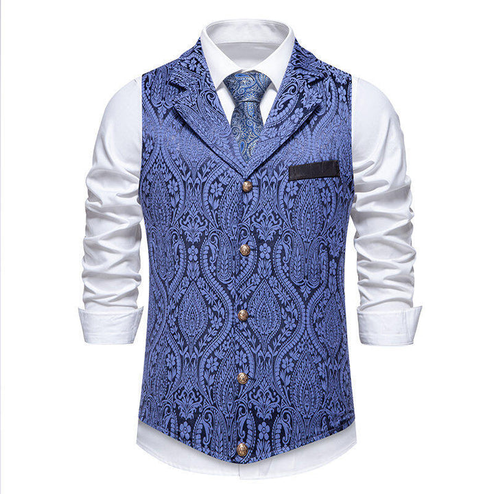 Herren elegante Anzugweste mit feinem Floral-Muster und hochwertiger Verarbeitung Echoarchiv