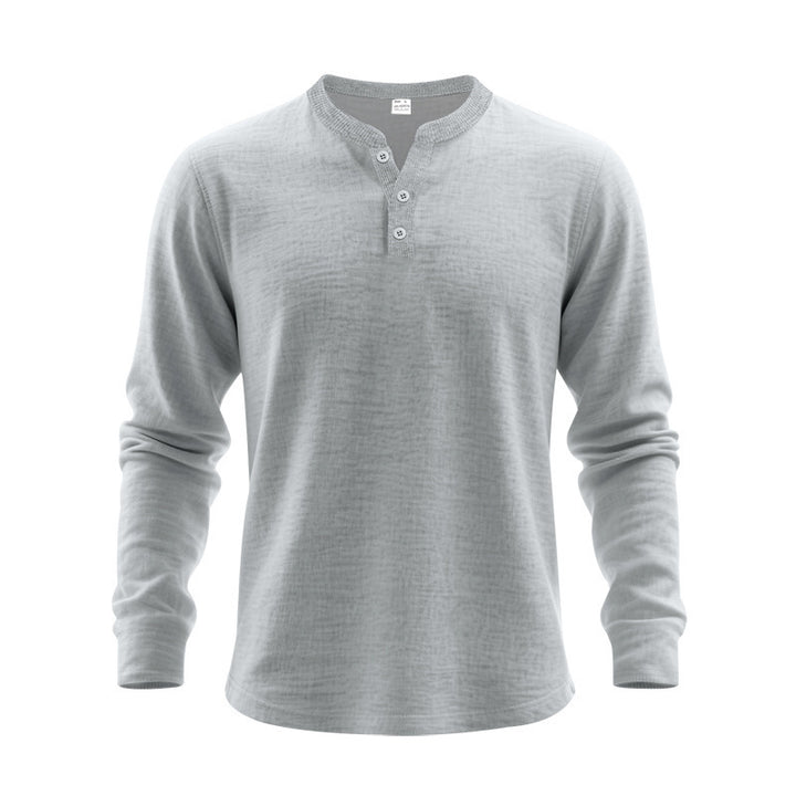 Herren Langarmshirt mit Knopfleiste Echoarchiv