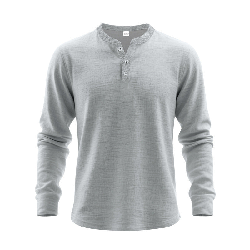 Herren Langarmshirt mit Knopfleiste Echoarchiv