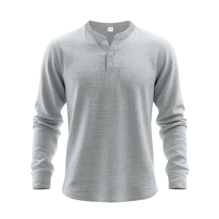 Herren Langarmshirt mit Knopfleiste Echoarchiv