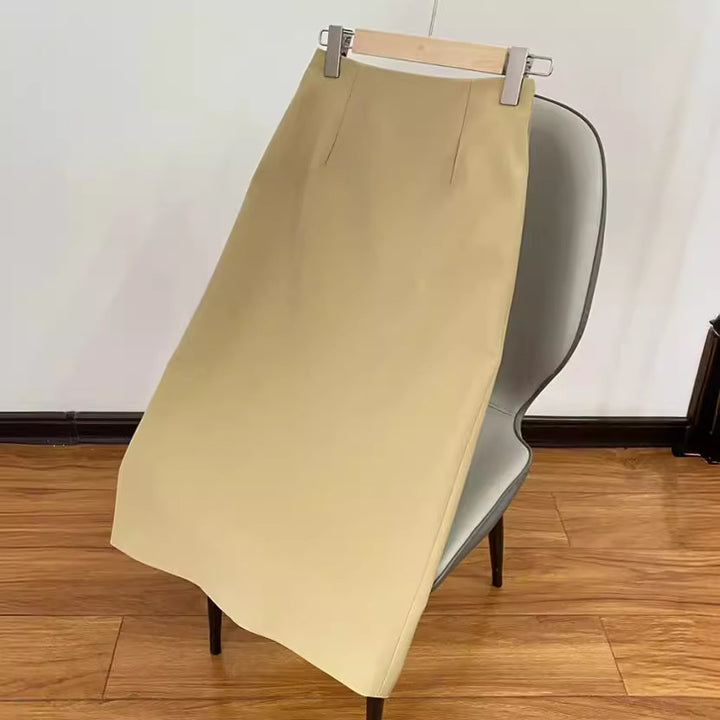 Damen Taillierter Midirock in gerader Silhouette aus feinem Stretch‑Crepe Echo Archiv