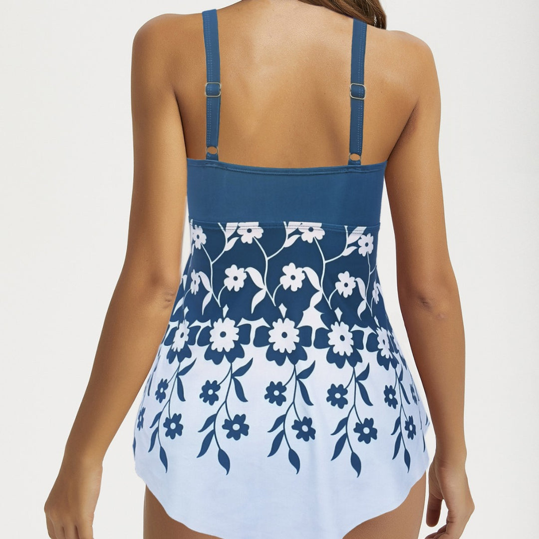 Damen Tankini mit hochgeschlossenem Oberteil und floralem Muster Echo Archiv