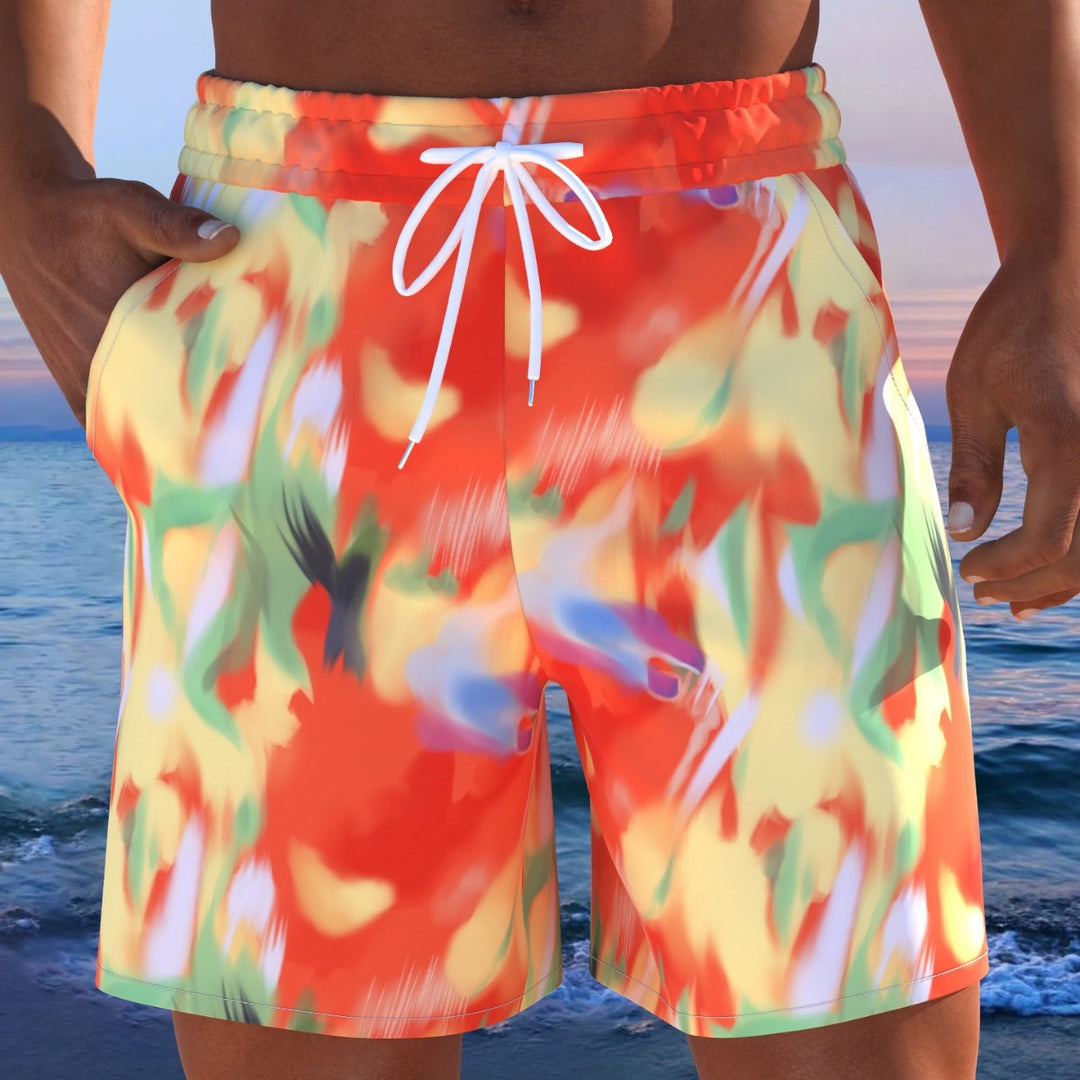 Herren Badeshorts mit animalischem Muster und elastischem Bund Echo Archiv
