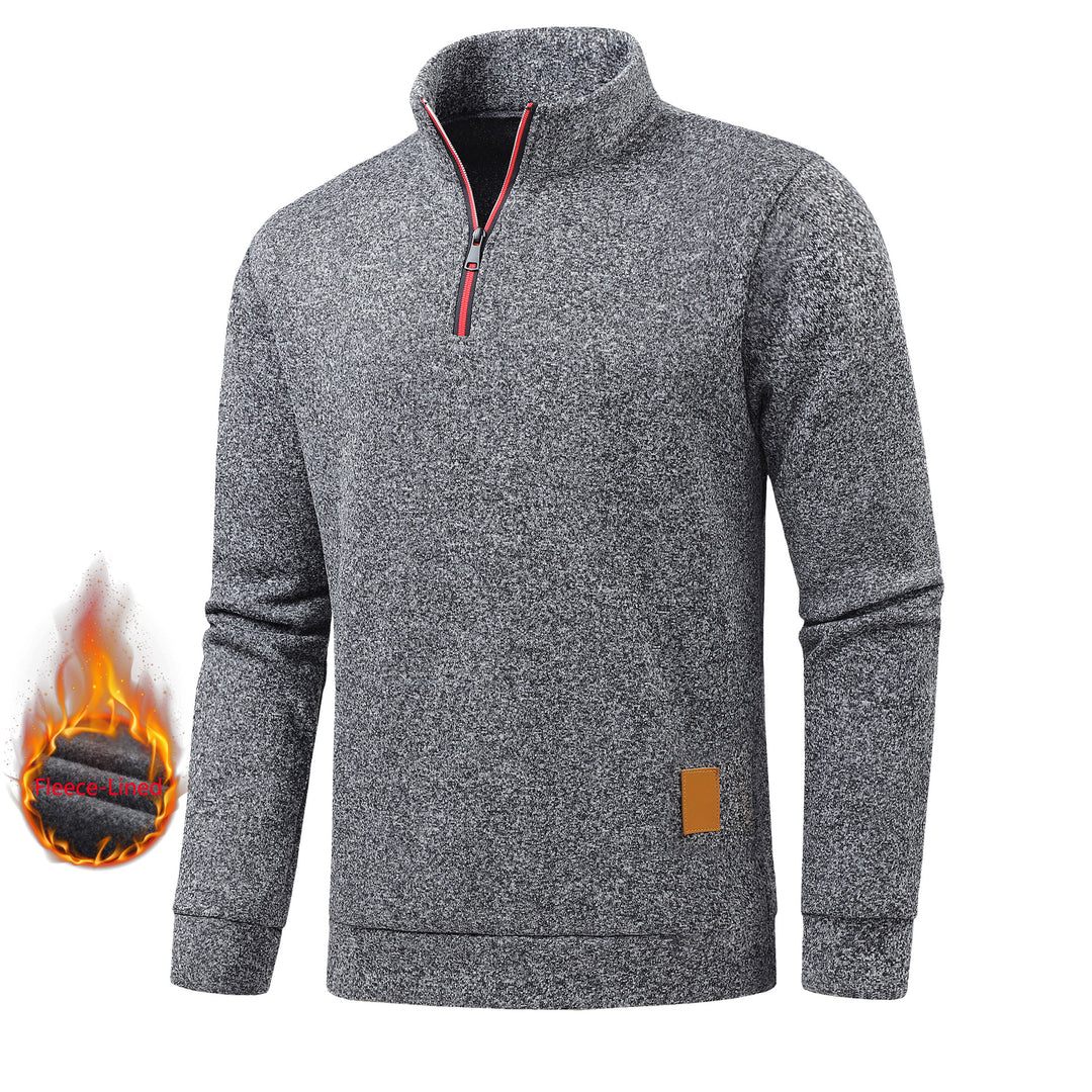 Herren Stehkragen Pullover mit Reißverschluss Echoarchiv