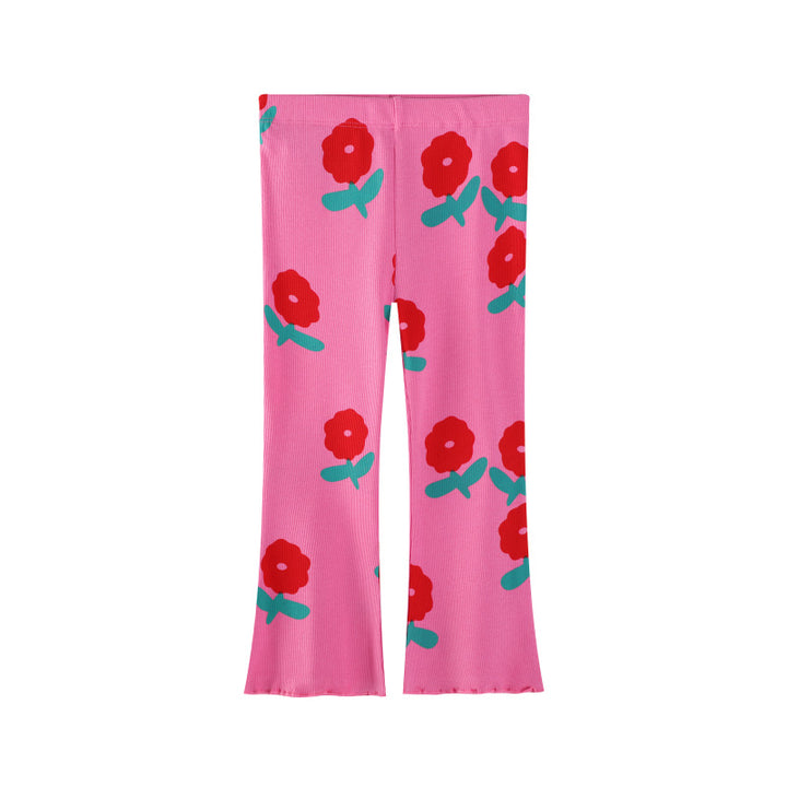 Mädchen Schlagleggings mit fröhlichem Blumenmuster Echo Archiv