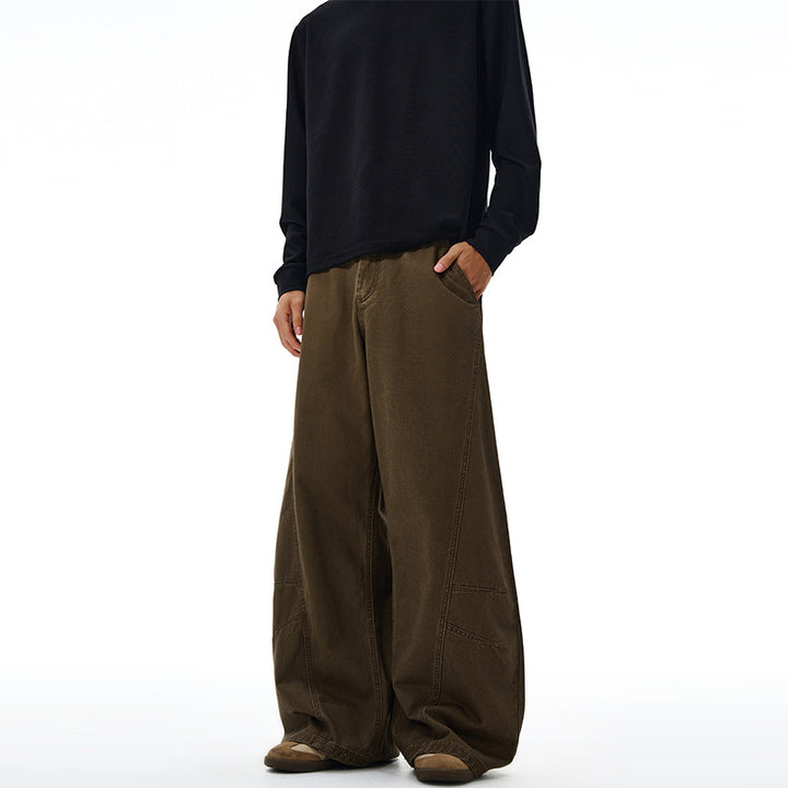 Herren Baggy-Palazzo-Hose aus schwerem Baumwoll-Canvas mit verstärkten Knieeinsätzen Echo Archiv