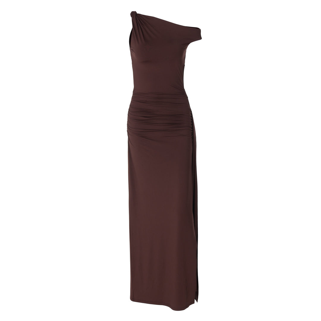 Damen Elegantes Wickelkleid mit gerafftem Einsatz Echo Archiv