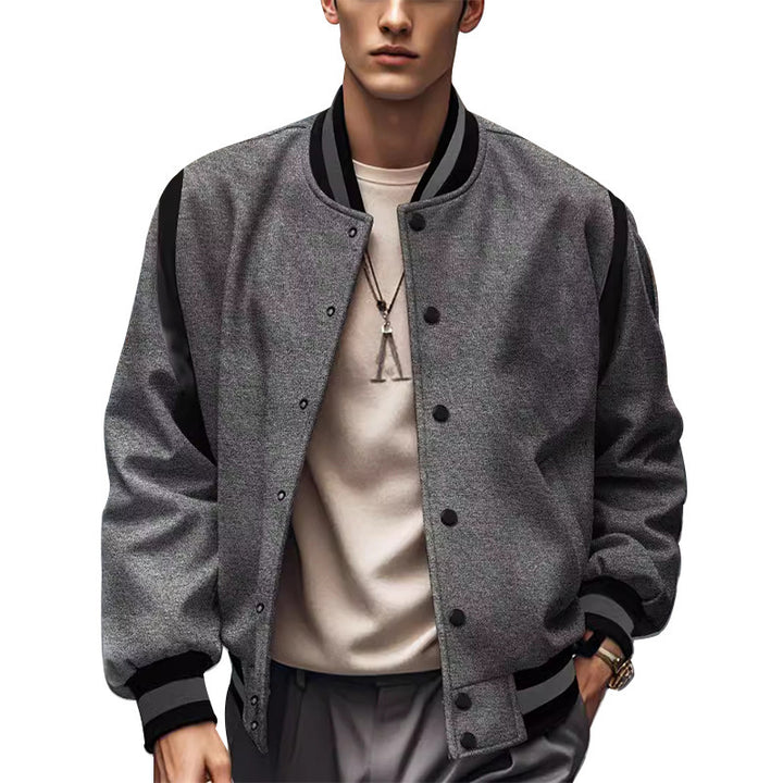 Herren lässige Collegejacke mit kontrastierenden Ärmeln Echoarchiv