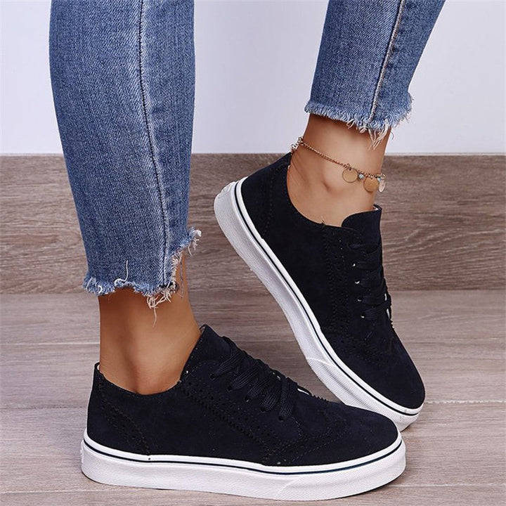 Damen Schnürer-Plateau-Sneaker im Brogue-Stil mit Komfortfußbett Echo Archiv
