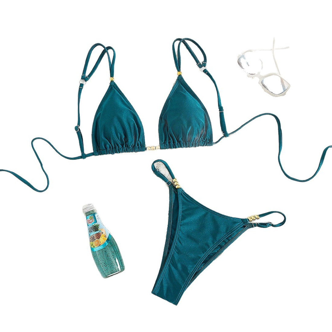 Damen Triangel-Bikini-Set mit raffinierten Schmuckakzenten Echo Archiv
