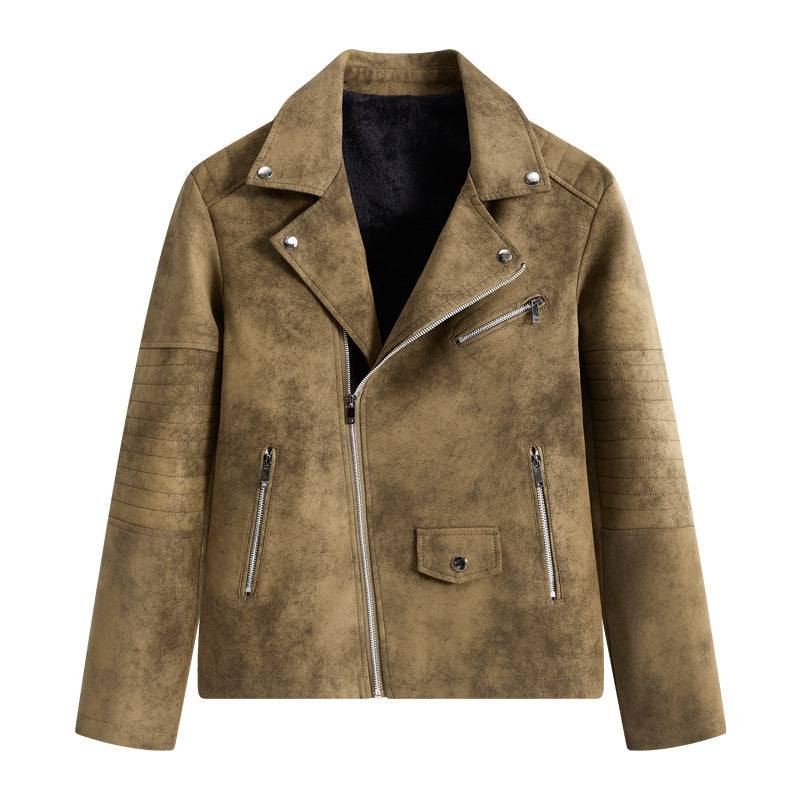 Herren Kunstleder Bikerjacke mit praktischen Reißverschlusstaschen und stylischem Design Echoarchiv
