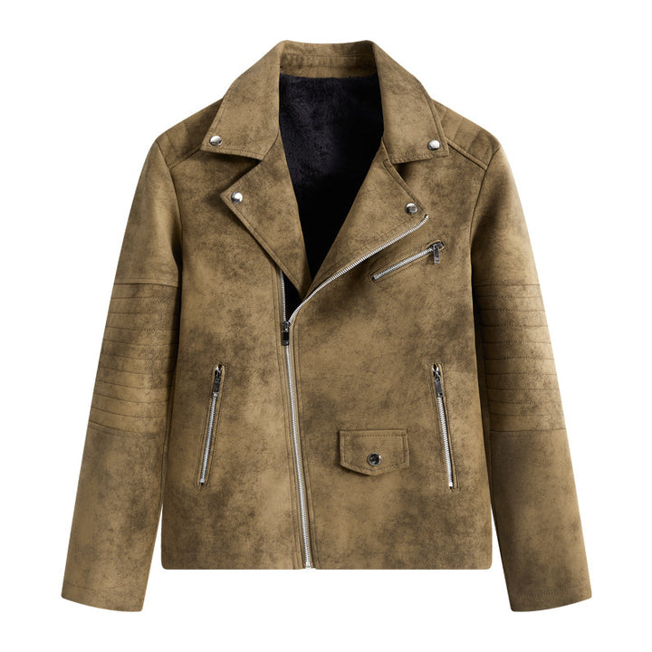 Herren Kunstleder Bikerjacke mit praktischen Reißverschlusstaschen und stylischem Design Echoarchiv