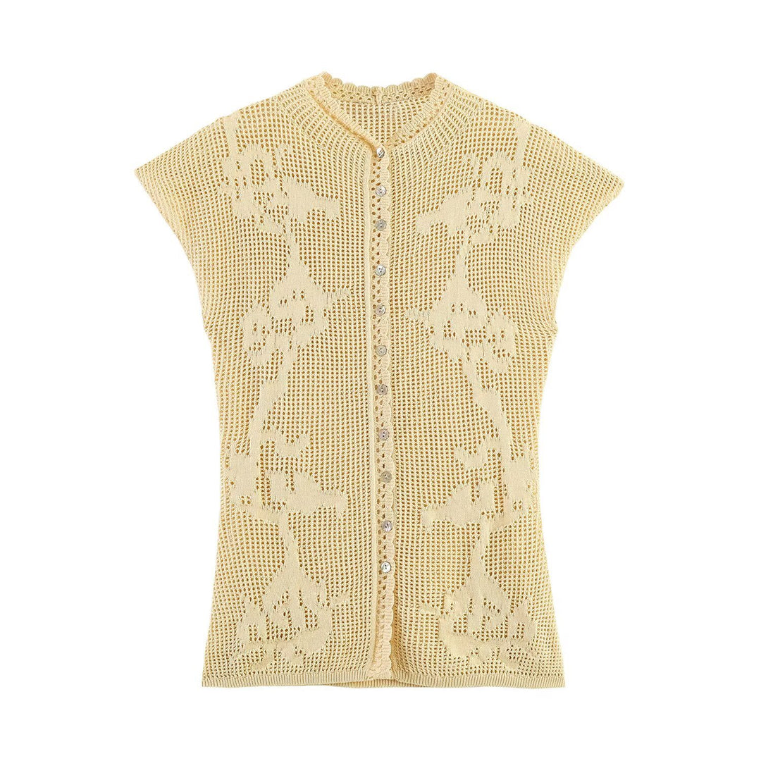 Damen elegante Strickbluse mit filigranem Muster Echo Archiv