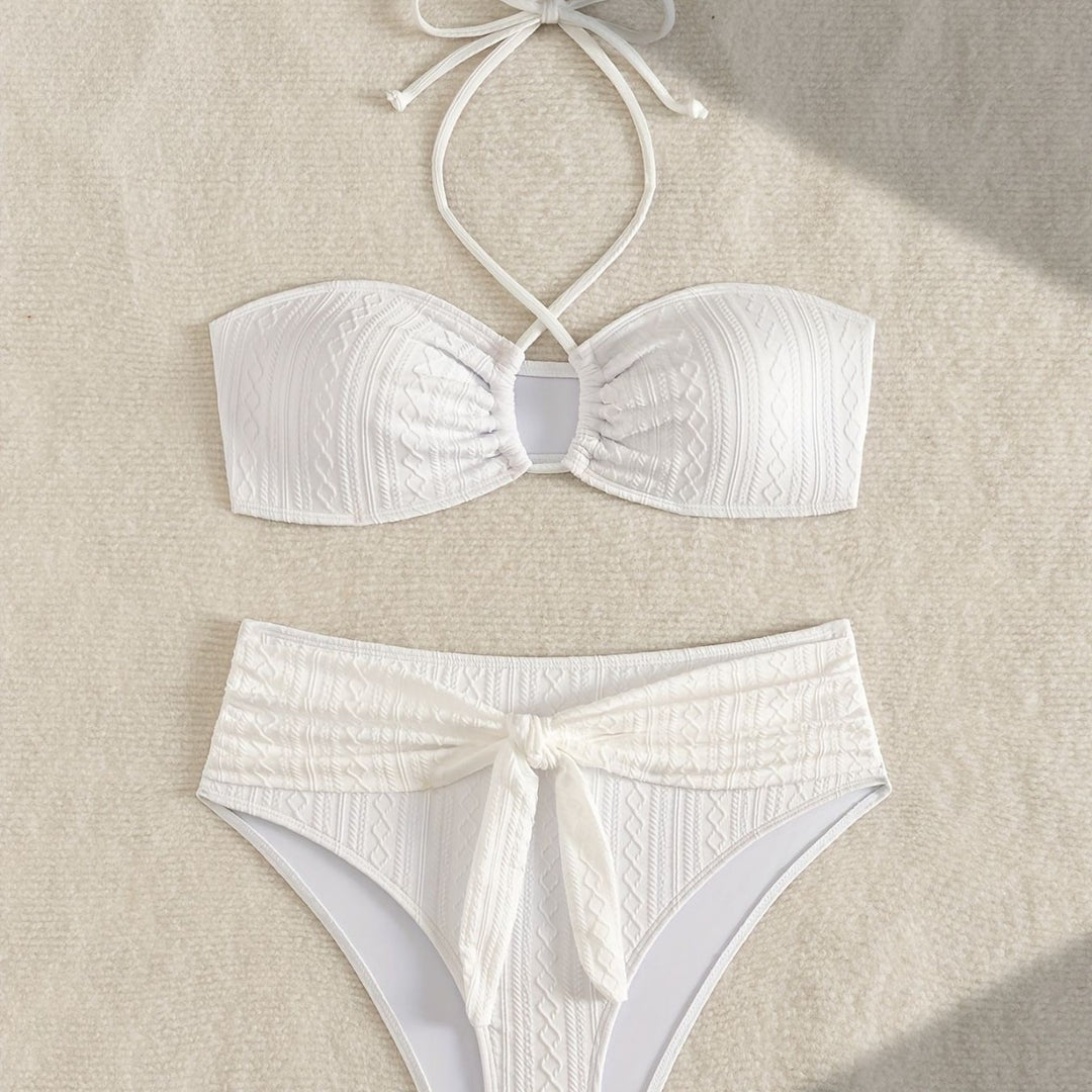 Damen Zweiteiler Bikinis mit Hochgeschnittenem Bund Echo Archiv