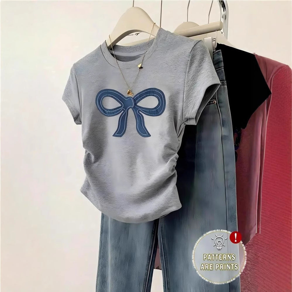 Damen Crop-T-Shirt mit figurbetontem Schnitt und modernem Design Echo Archiv