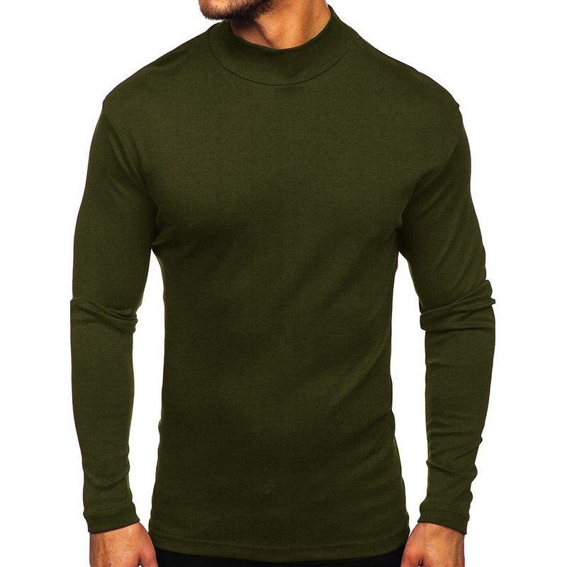 Herren Langarmshirt mit Stehkragen aus hochwertigem Material – Arvello
