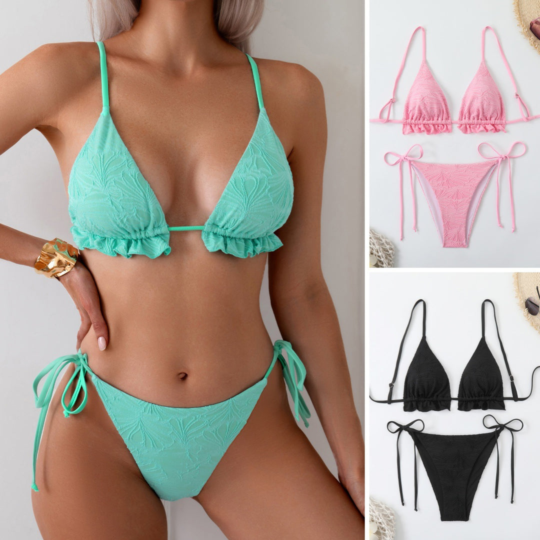 Damen Triangel-Bikini mit Rüschendetails Echo Archiv