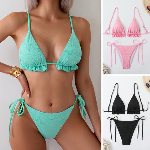 Damen Triangel-Bikini mit Rüschendetails Echo Archiv
