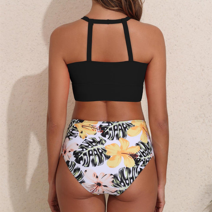 Damen Sportliches Bikini-Set mit hoch geschnittenem Unterteil und modernem Rücken Echo Archiv