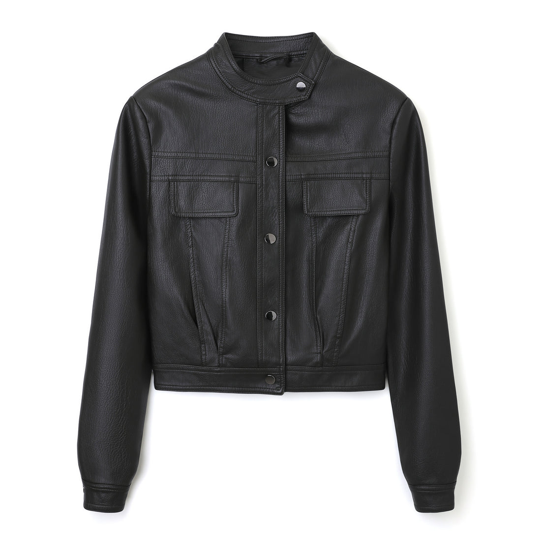 Damen Modische Kurzlederjacke – Velloura