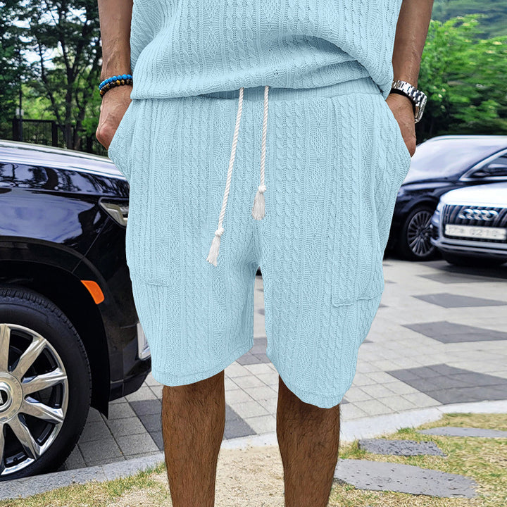 Herren lässige Cargo-Shorts mit elastischem Bund und praktischen Taschen Echoarchiv