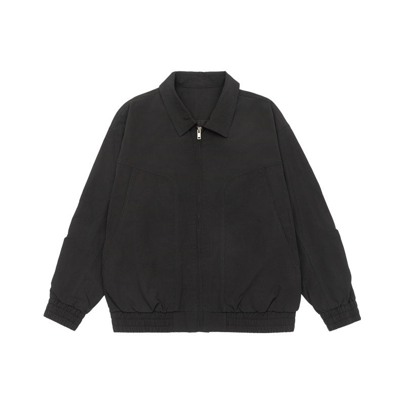 Unisex Oversize-Blousonjacke mit Hemdkragen und elastischem Bund Echoarchiv