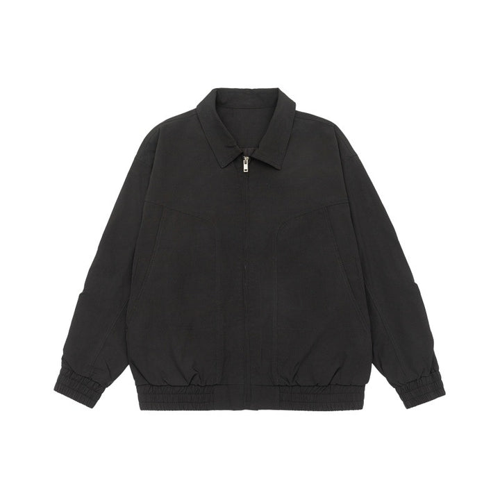 Unisex Oversize-Blousonjacke mit Hemdkragen und elastischem Bund Echoarchiv