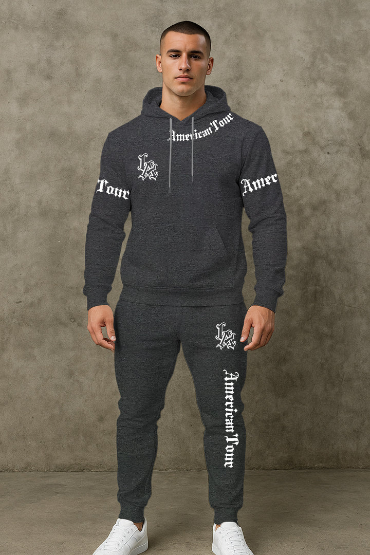 Herren Urbaner Hoodie und Jogginghose Set Echoarchiv