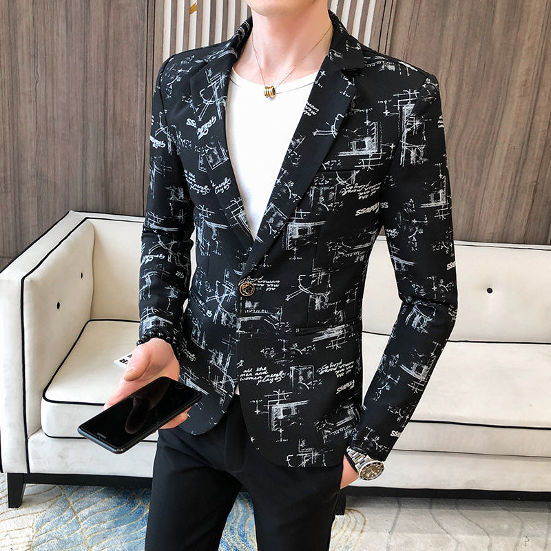 Herren eleganter Designer-Blazer mit modernem Print Echoarchiv