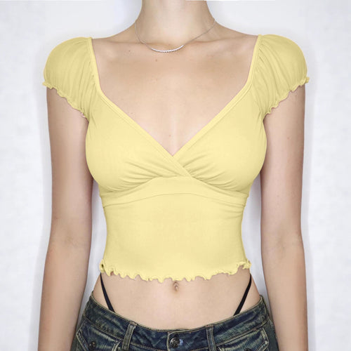 Damen luftiges Oberteil mit Rüschendetails Echo Archiv