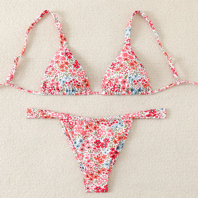 Damen Triangel-Bikini mit floralem Muster und verstellbaren Trägern Echo Archiv 1779790786